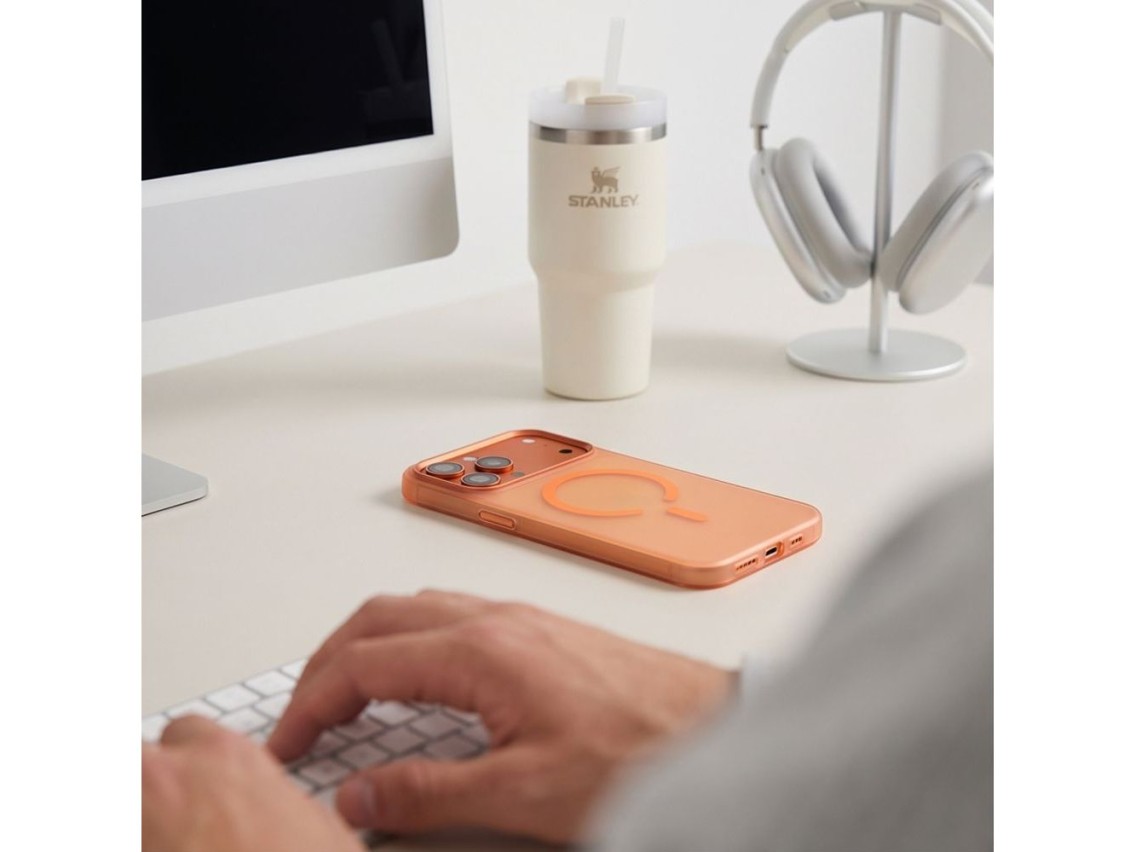 Funda Tech-Protect MagZero MagSafe para iPhone 17 Pro Max / 18 Pro Max - naranja mate