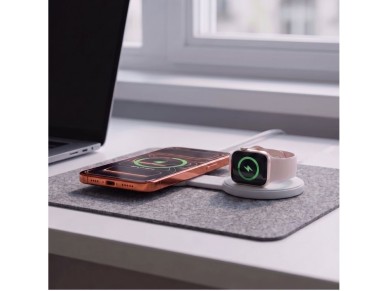 Carregador sem fio Tech-Protect A55 2 em 1 MagSafe 25W QI2.2 + Cabo USB-C/USB-C de 100 cm - Branco Carregador sem fio Tech-Protect A55 2 em 1 MagSafe 25W QI2.2 + Cabo USB-C/USB-C de 100 cm - Branco