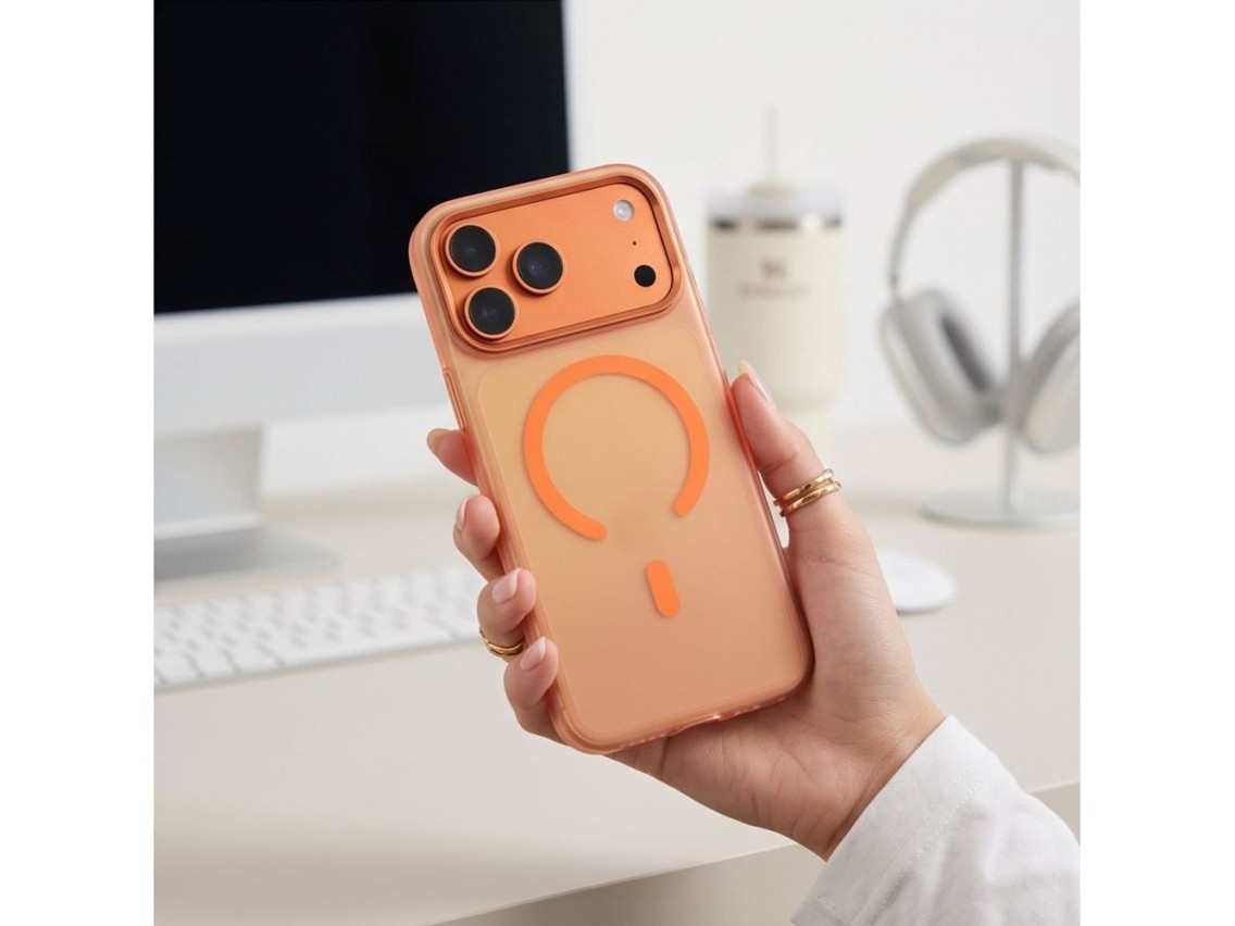Funda Tech-Protect MagZero MagSafe para iPhone 17 Pro / 18 Pro - naranja mate