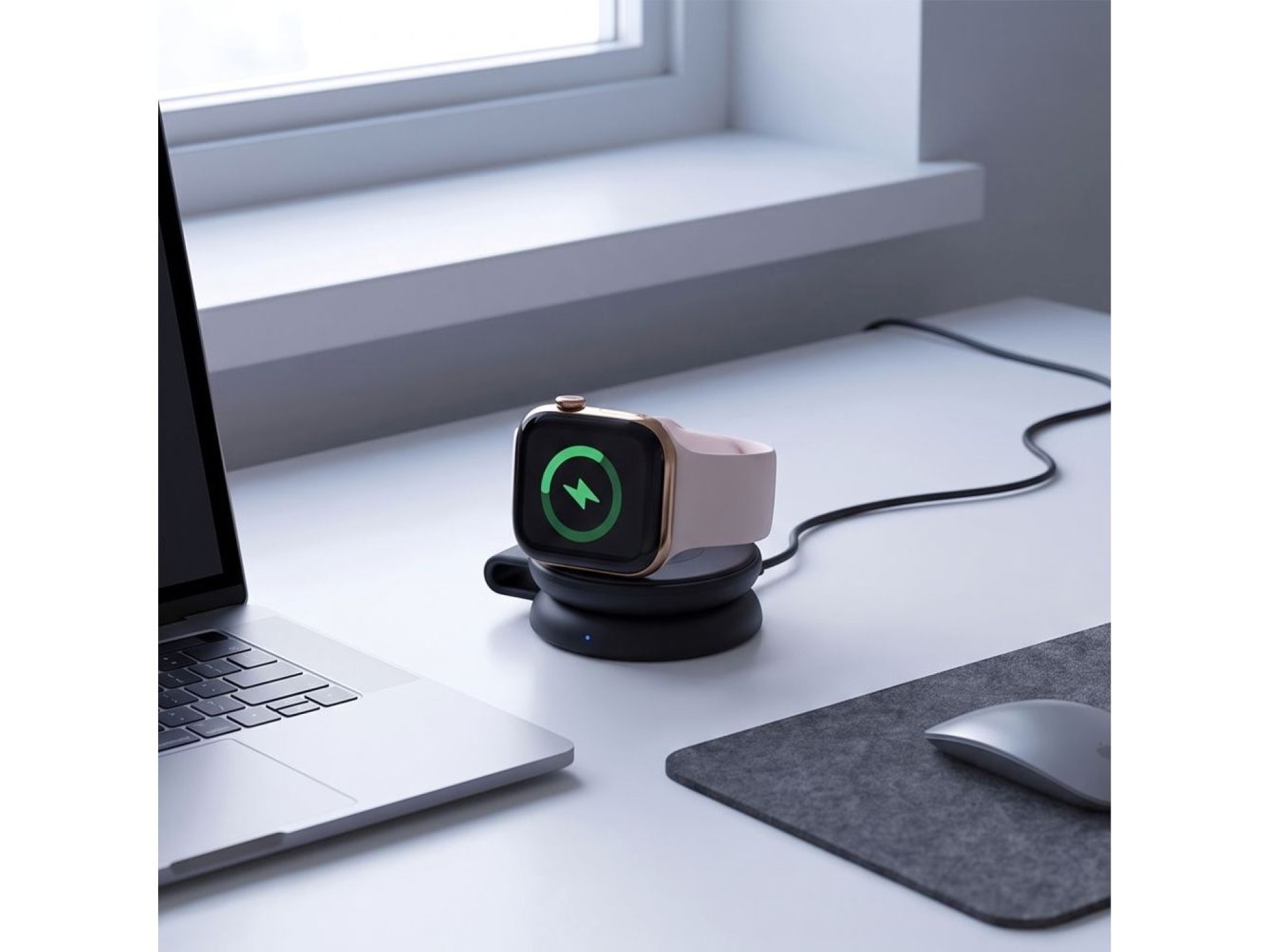 Cargador inalámbrico Tech-Protect A55 2 en 1 MagSafe de 25 W QI2.2 + cable USB-C/USB-C de 100 cm - N