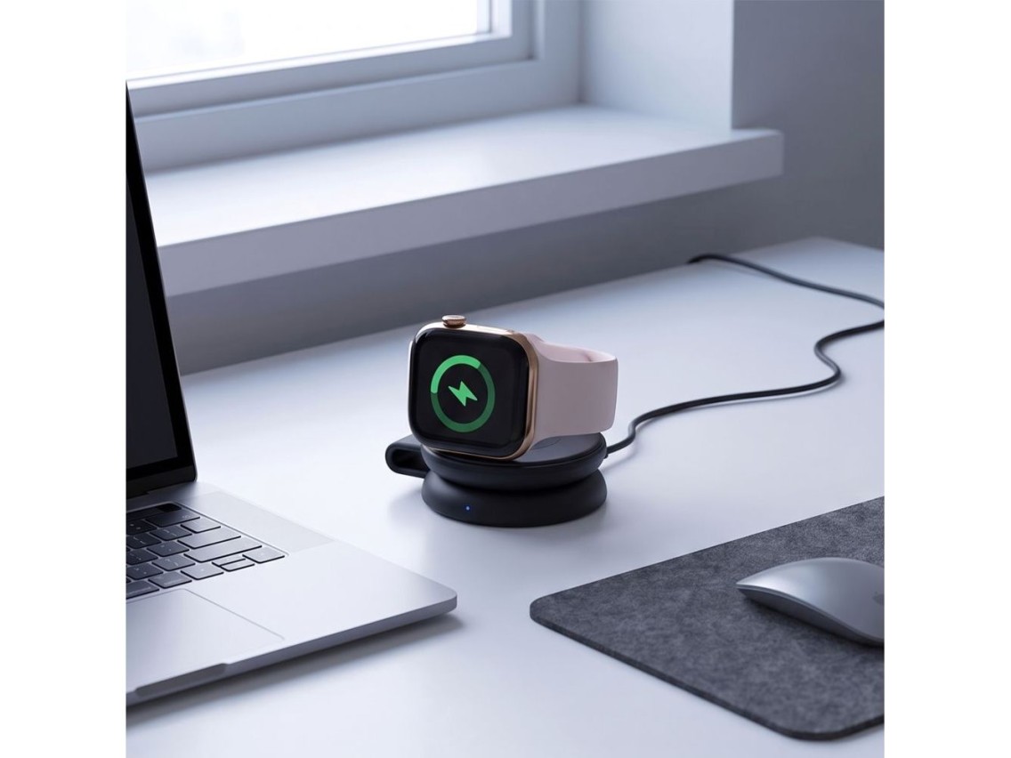 Cargador inalámbrico Tech-Protect A55 2 en 1 MagSafe de 25 W QI2.2 + cable USB-C/USB-C de 100 cm - N