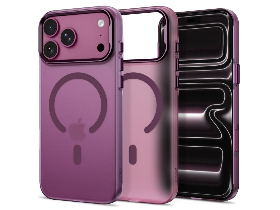 Funda Tech-Protect MagZero MagSafe para iPhone 17 Pro Max / 18 Pro Max - Borgoña Mate