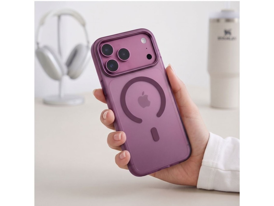 Funda Tech-Protect MagZero MagSafe para iPhone 17 Pro Max / 18 Pro Max - Borgoña Mate