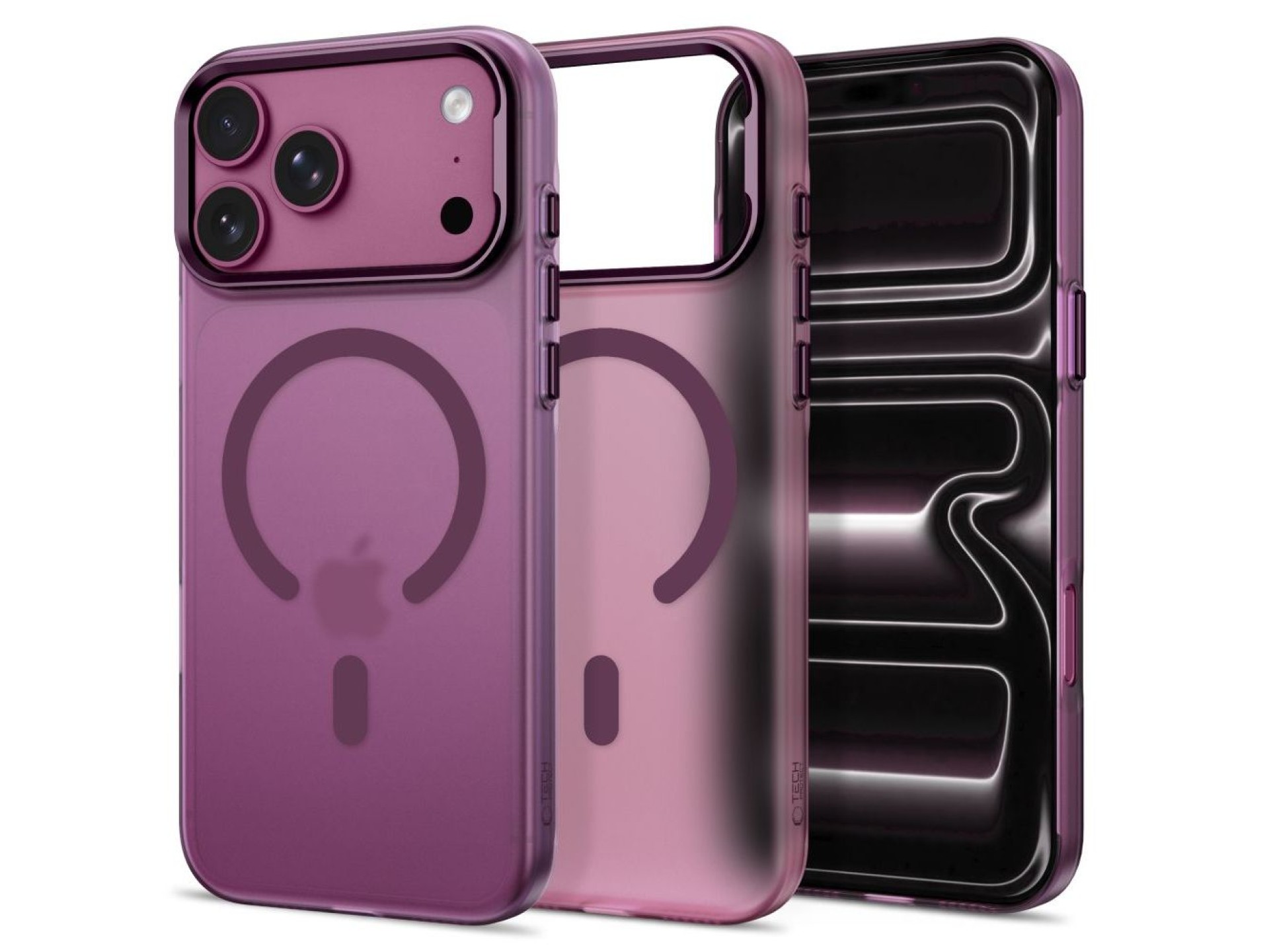 Funda Tech-Protect MagZero MagSafe para iPhone 17 Pro Max / 18 Pro Max - Borgoña Mate