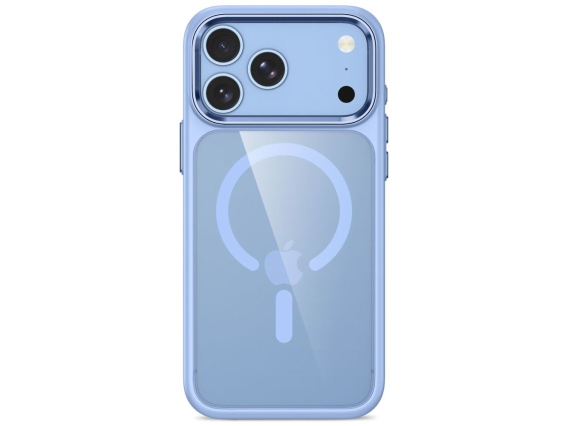 Tech-Protect Magmat Magsafe CC Case for iPhone 17 Pro Max / 18 Pro Max - Transparent Light Blue