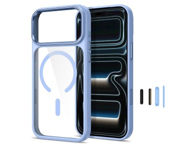 Capa Tech-Protect Magmat Magsafe CC para iPhone 17 Pro Max / 18 Pro Max - Azul Claro Transparente