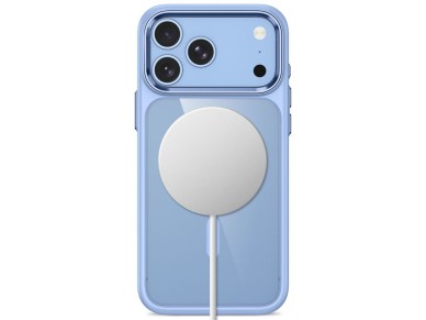 Capa Tech-Protect Magmat Magsafe CC para iPhone 17 Pro Max / 18 Pro Max - Azul Claro Transparente
