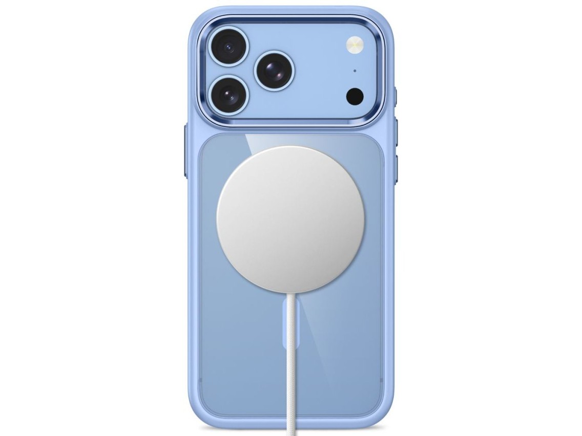 Tech-Protect Magmat Magsafe CC Case for iPhone 17 Pro Max / 18 Pro Max - Transparent Light Blue