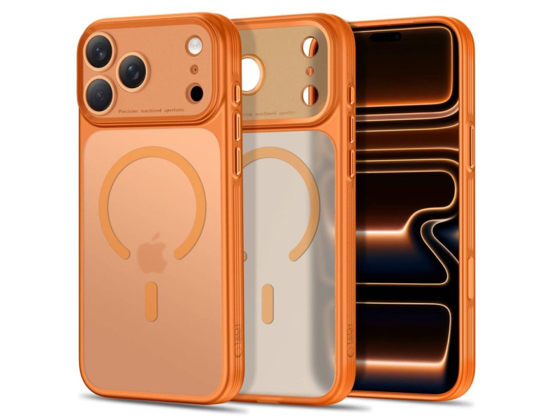 Tech-Protect MagPrime MagSafe CC Case for iPhone 18 Pro Max / 17 Pro Max - Matte Orange