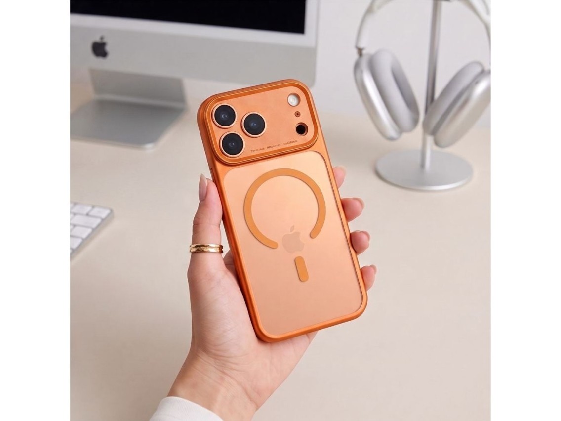 Tech-Protect MagPrime MagSafe CC Case for iPhone 18 Pro Max / 17 Pro Max - Matte Orange