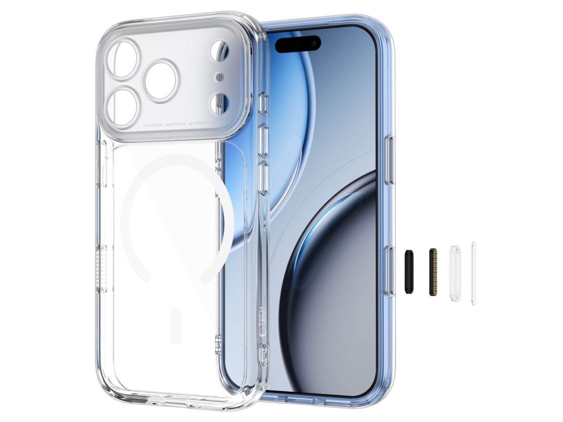 Funda Tech-Protect MagPeak MagSafe CC para iPhone 18 Pro Max / 17 Pro Max - Transparente