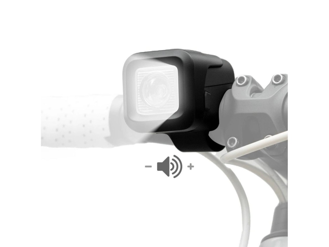 Luz delantera para bicicleta Rockbros SKL01 de 450 lm con timbre USB-C de 120 dB - Negra