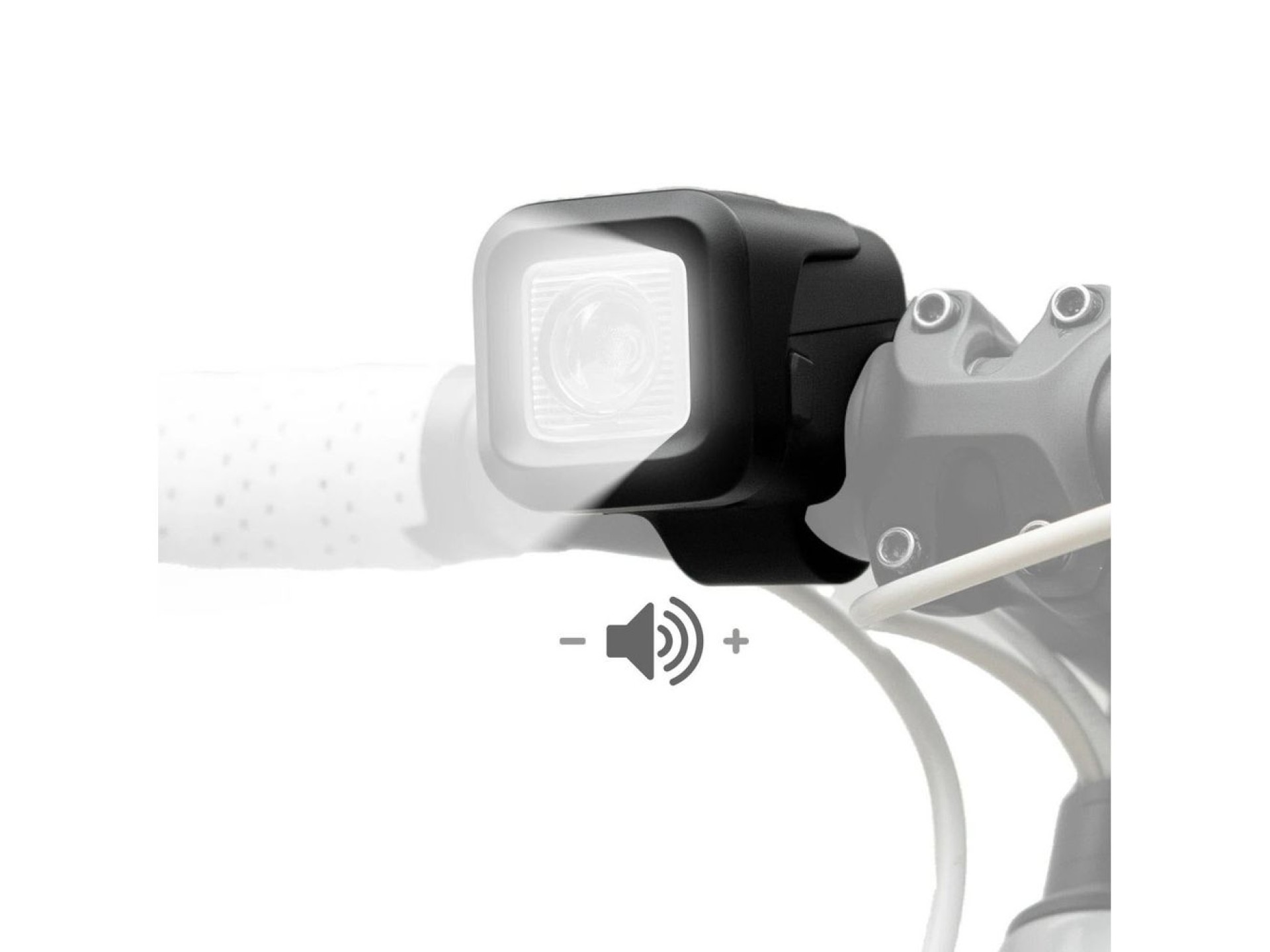 Luz dianteira para bicicleta Rockbros SKL01, 450 lm, com campainha USB-C de 120 dB - Preta
