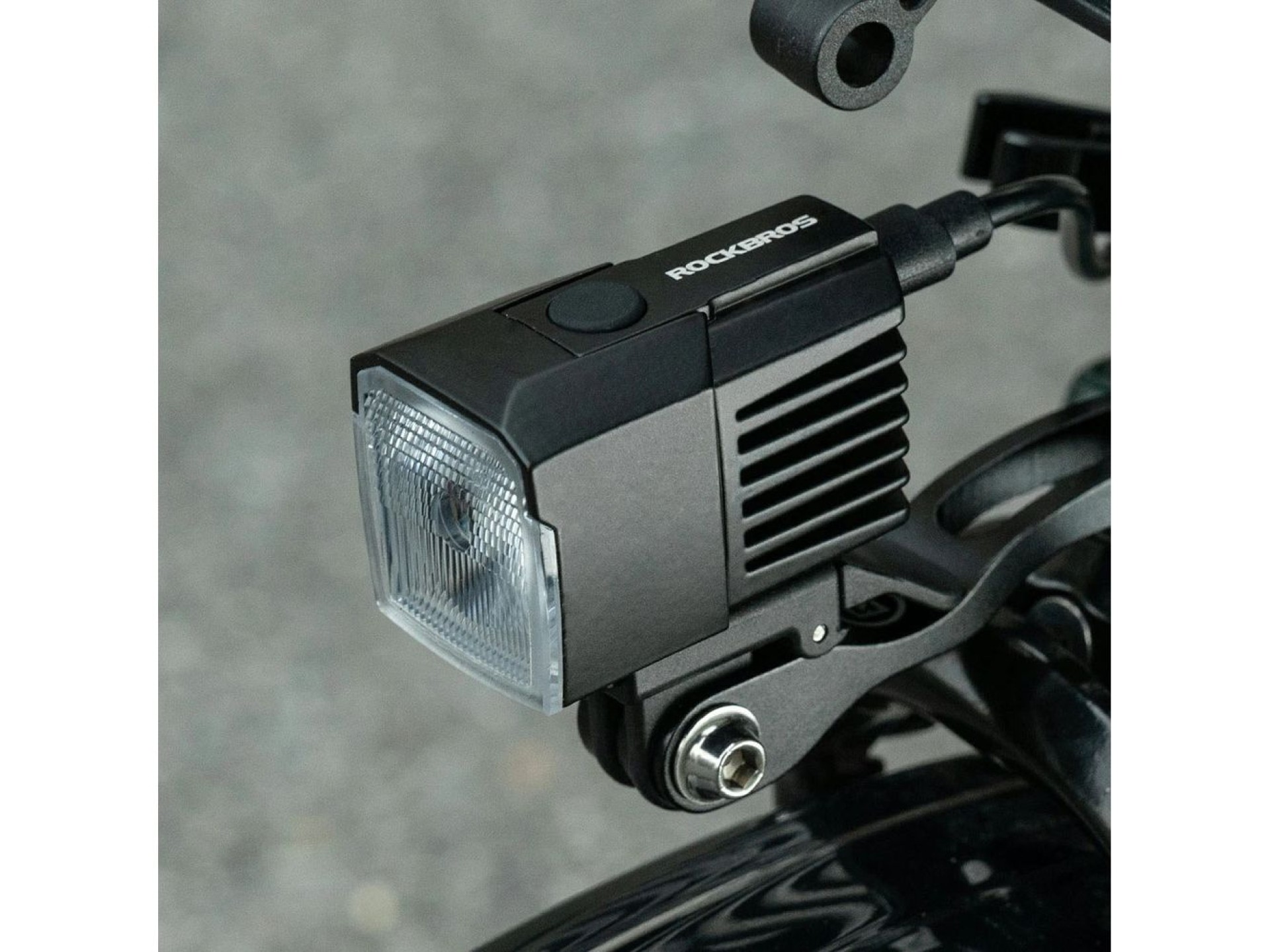 Farol dianteiro para bicicleta Rockbros RHL1600, 1600 lúmens, com fonte de alimentação externa USB-C
