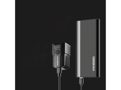 Rockbros RHL1600 Front Bike Light 1600lm with External Power Supply USB-C - Black