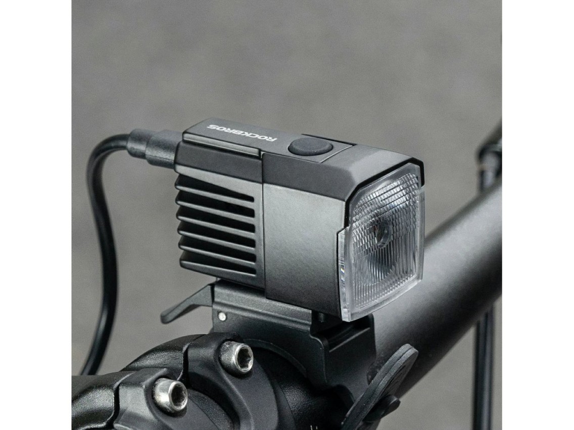 Farol dianteiro para bicicleta Rockbros RHL1600, 1600 l�mens, com fonte de alimenta��o externa USB-C