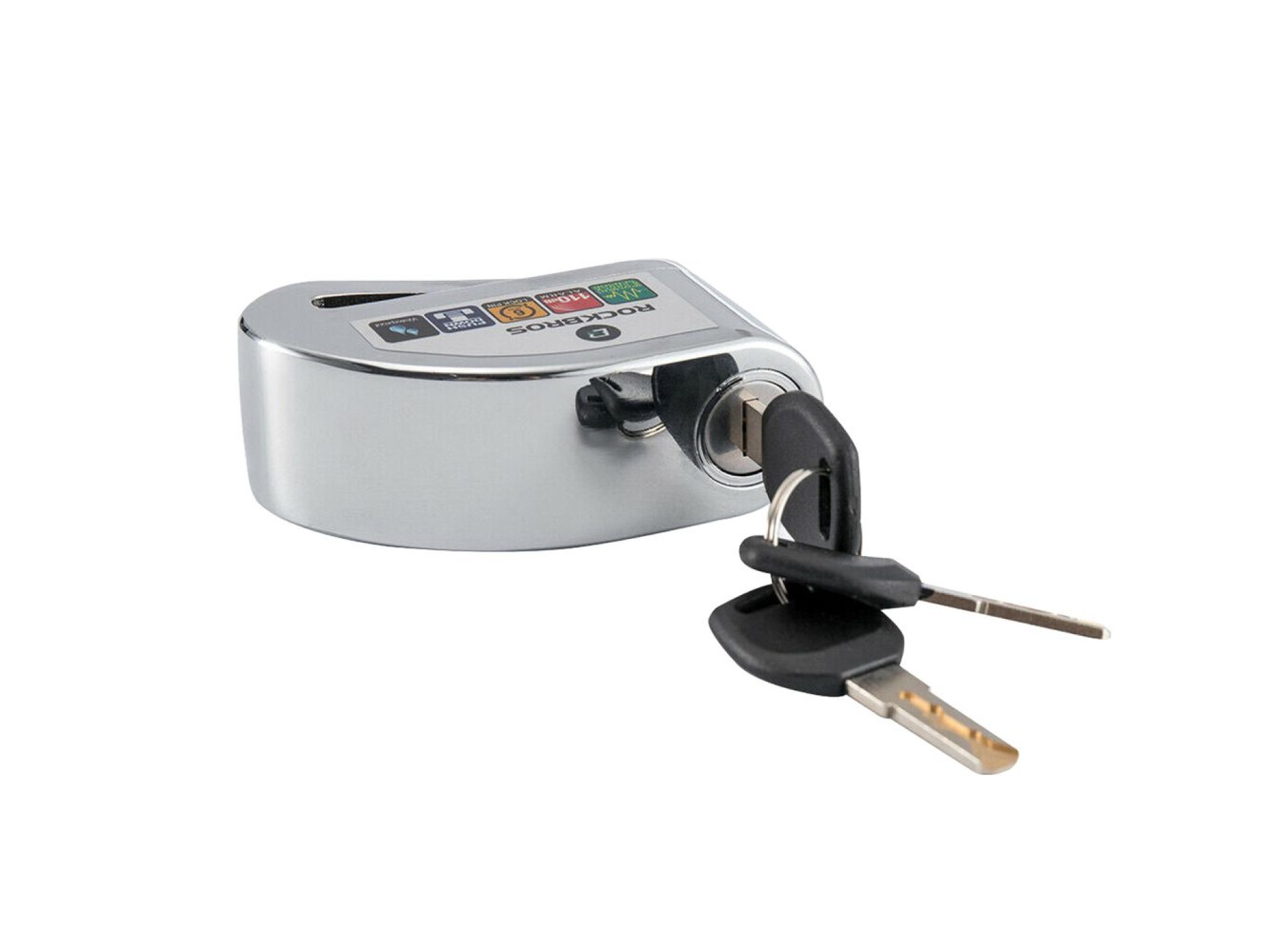Candado para bicicleta Rockbros LBAYG8308 con alarma y candado de disco - Negro