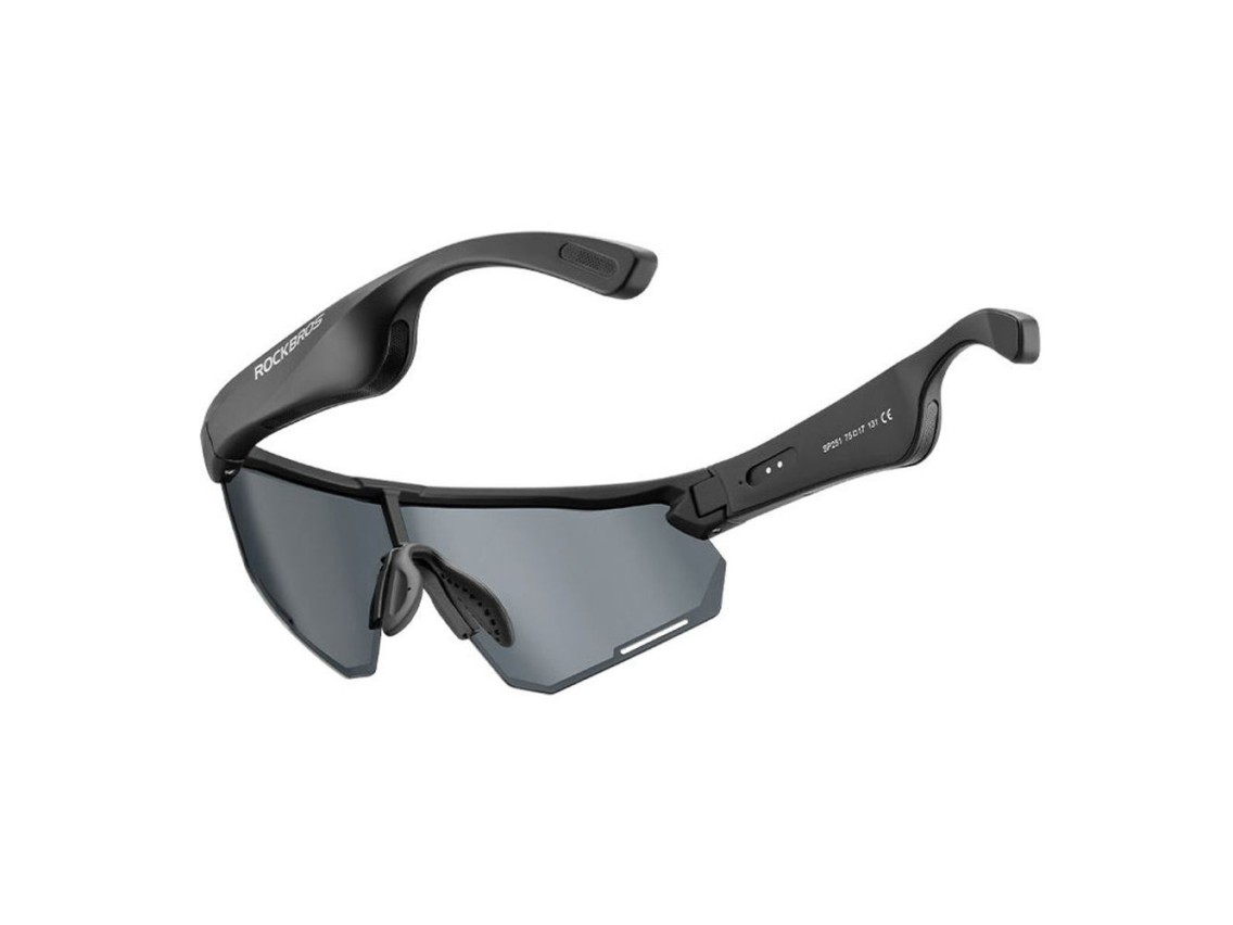 Rockbros SP-251 Polarized Cycling Glasses with Bluetooth Audio Kit - Black