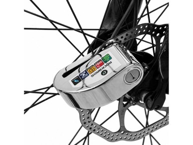 Candado para bicicleta Rockbros LBAYG8308 con alarma y candado de disco - Negro