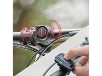 Rockbros A2 Bicycle Bell with 115 dB Alarm and USB-C Remote Control - Black Rockbros A2 Bicycle Bell with 115 dB Alarm and USB-C Remote Control - Black