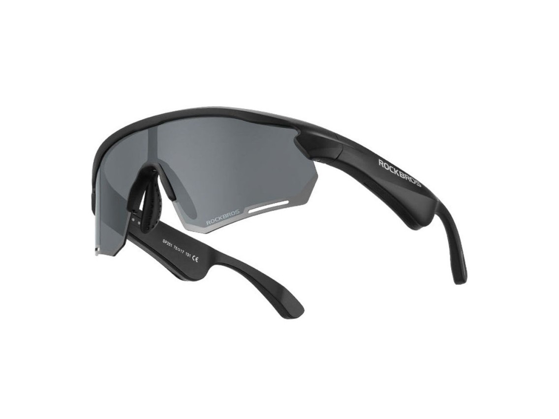 Rockbros SP-251 Polarized Cycling Glasses with Bluetooth Audio Kit - Black