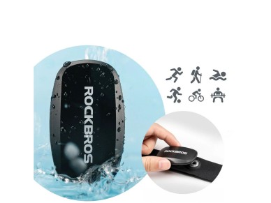 Rockbros HRM812 Bluetooth ANT+ Heart Rate Monitor Belt HRM Sensor IP67 - Black Rockbros HRM812 Bluetooth ANT+ Heart Rate Monitor Belt HRM Sensor IP67 - Black