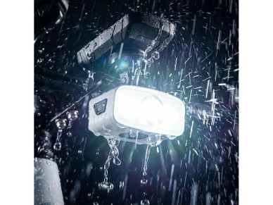 Luz dianteira para bicicleta Rockbros QC1200 1200lm USB-C - Preta