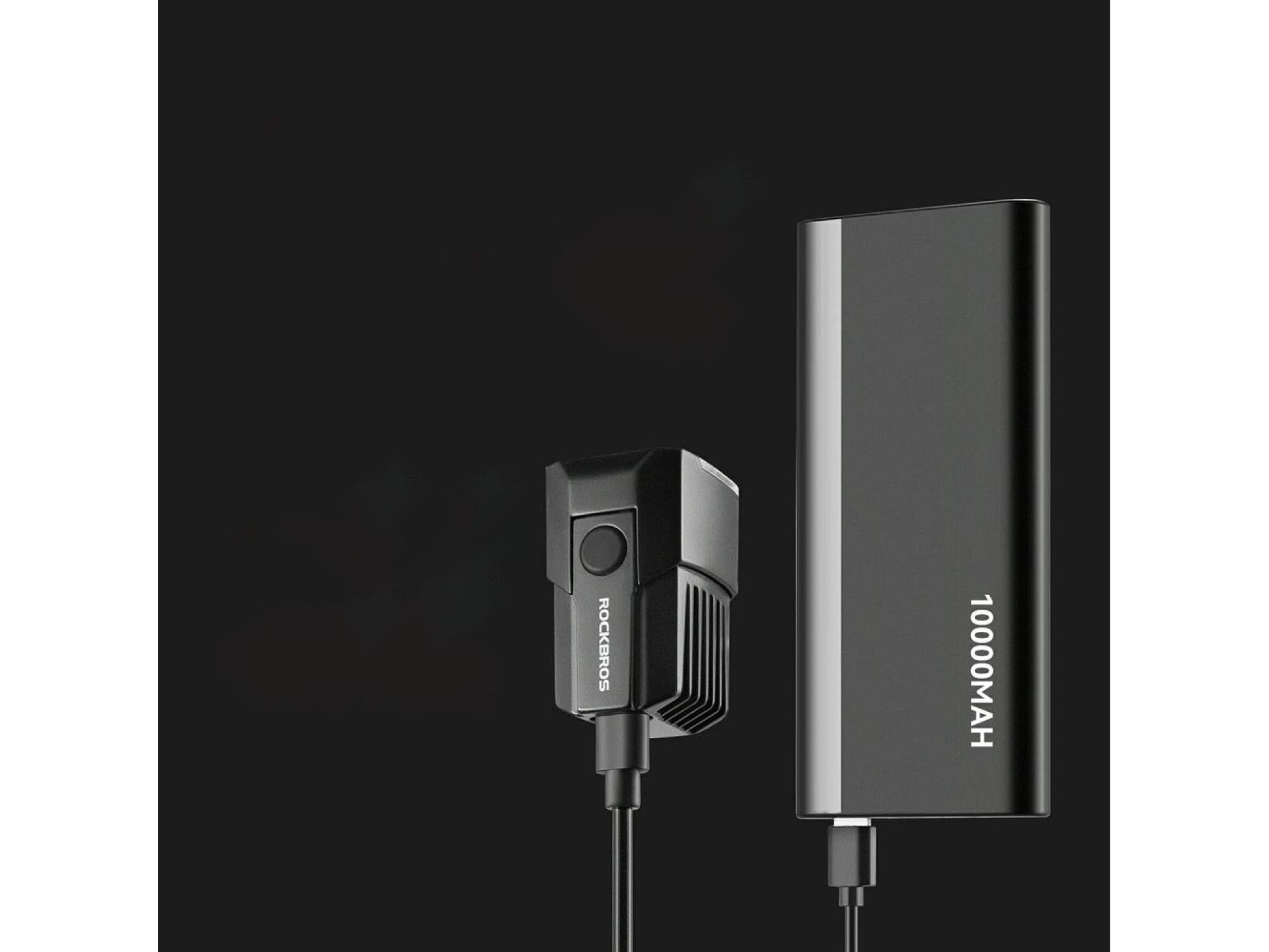 Farol dianteiro para bicicleta Rockbros RHL1600, 1600 lúmens, com fonte de alimentação externa USB-C