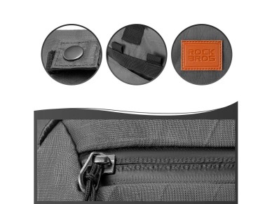 Mochila Rockbros H43 para bicicleta plegable Brompton - Gris
