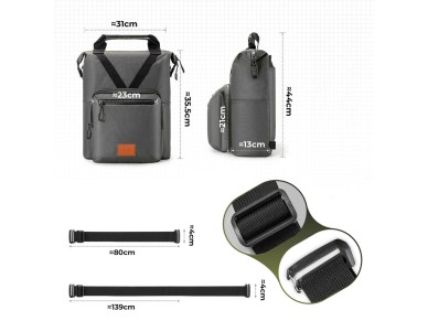 Mochila Rockbros H43 para bicicleta plegable Brompton - Gris