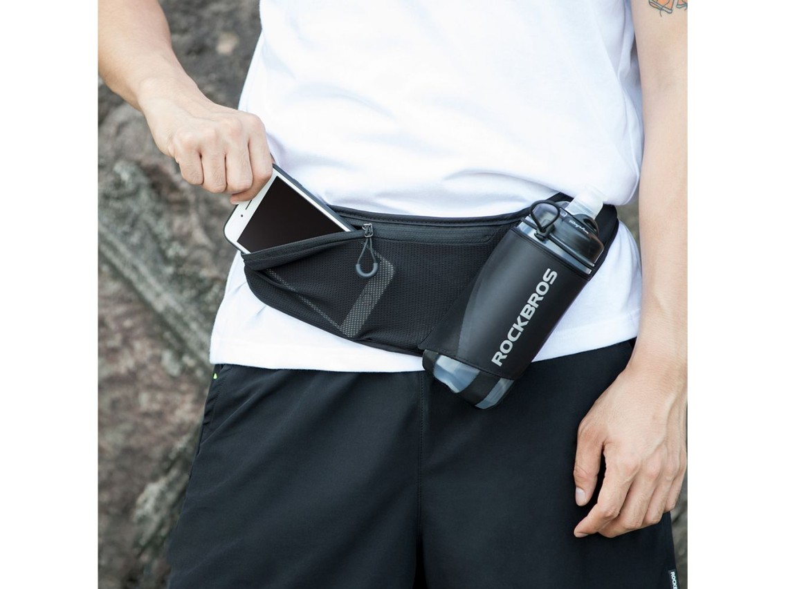Bolsa de cintura para garrafa de bicicleta Rockbros D45 - Preta