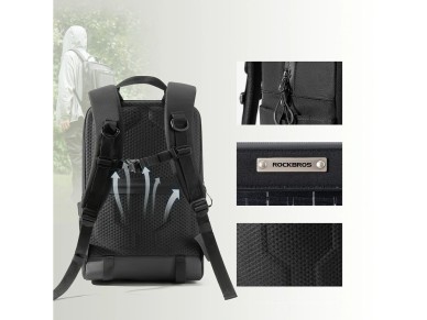 Rockbros H51 Cycling Backpack with Solar Panel - Black Rockbros H51 Cycling Backpack with Solar Panel - Black