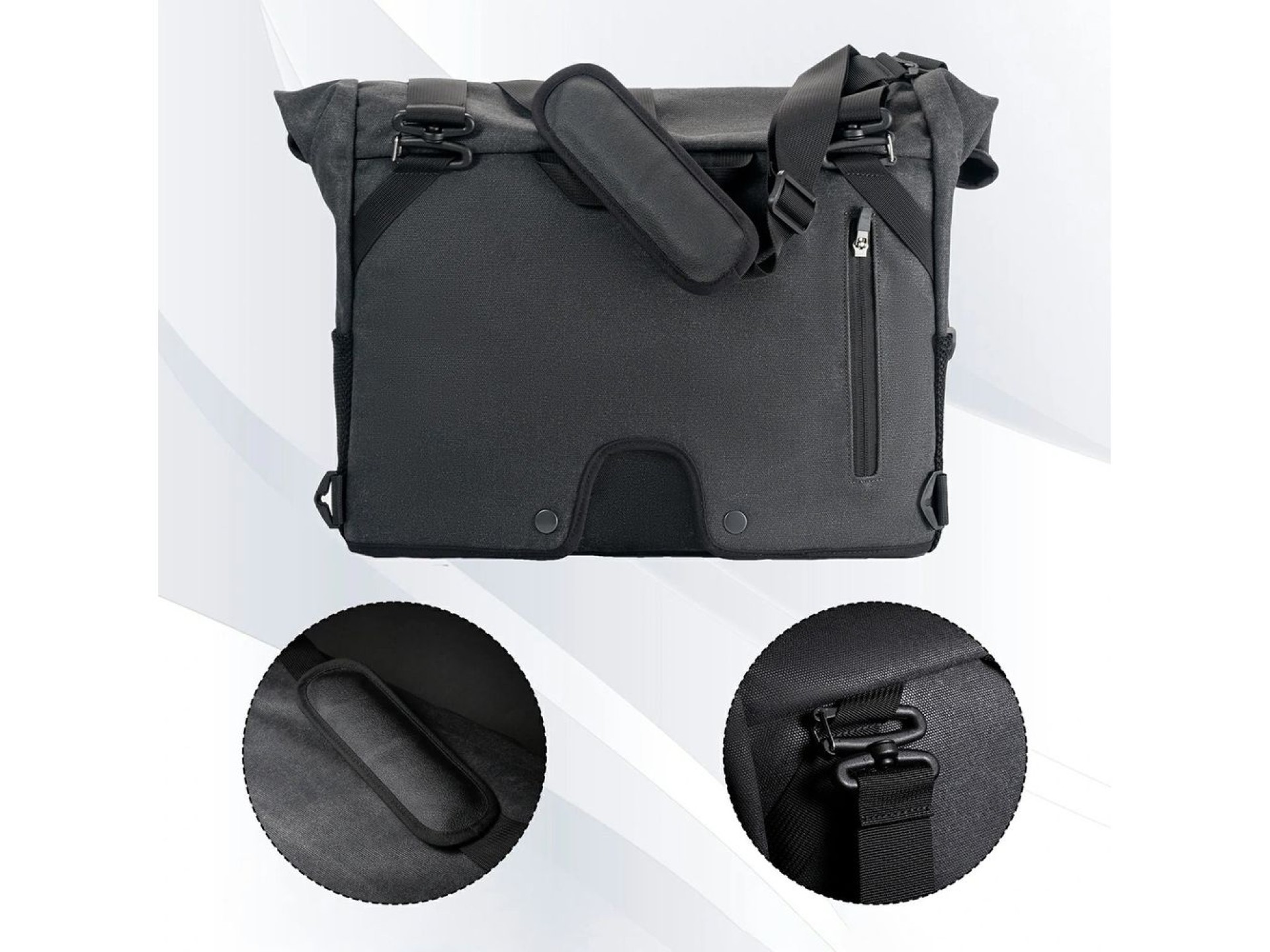 Bolsa multifuncional para manillar de bicicleta Rockbros H48 - Gris
