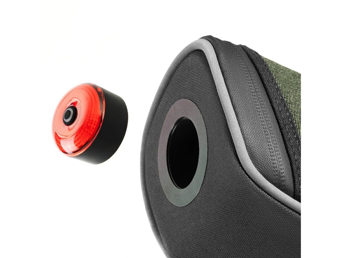Bolsa de selim leve Rockbros C52-2 com ilumina��o de 250 mAh - verde