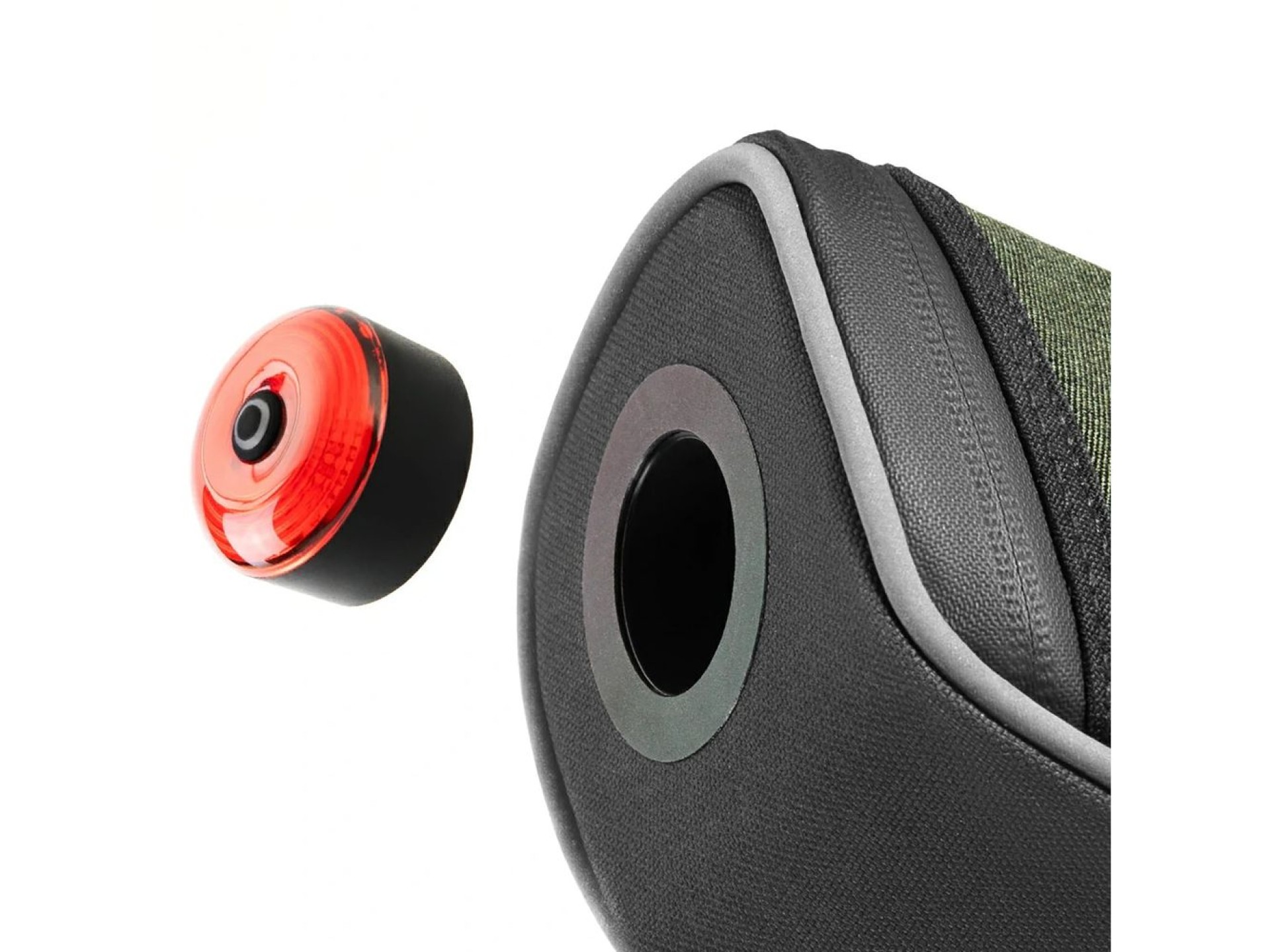 Bolsa de selim leve Rockbros C52-2 com iluminação de 250 mAh - verde