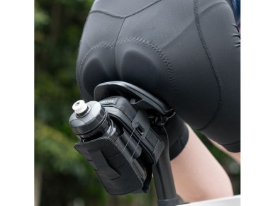 Rockbros P010 multifunctional saddle bag with bottle holder - black Rockbros P010 multifunctional saddle bag with bottle holder - black
