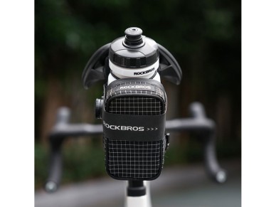 Rockbros P010 multifunctional saddle bag with bottle holder - black Rockbros P010 multifunctional saddle bag with bottle holder - black