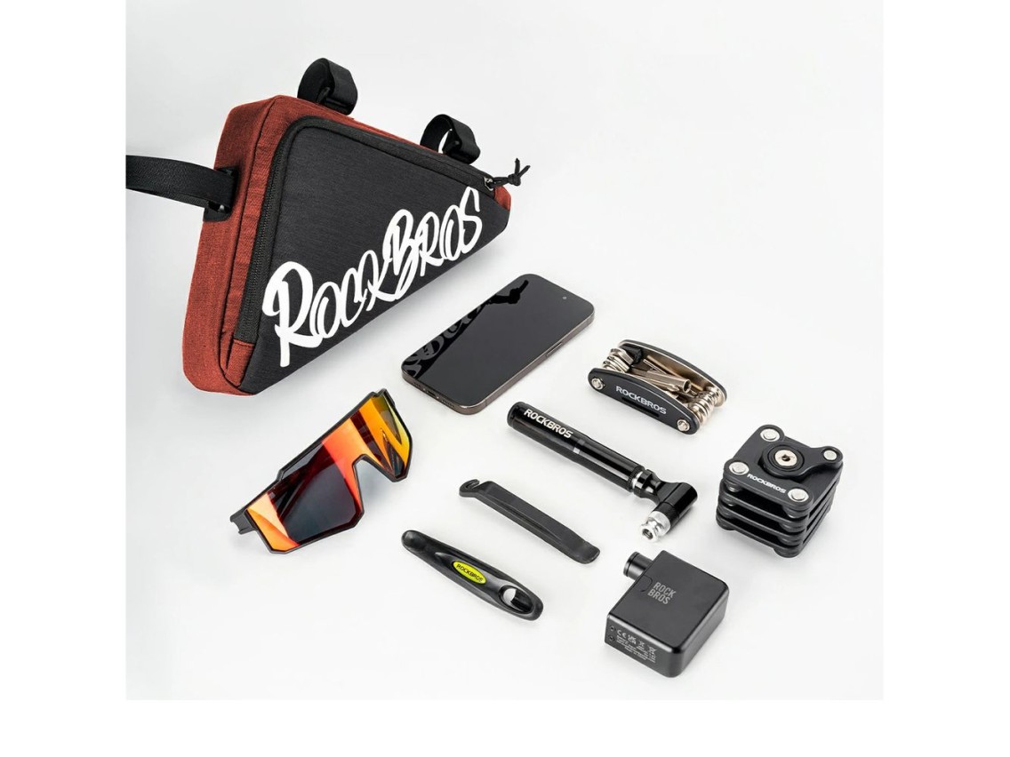 Rockbros G002 Flash Journey Triangle Frame Bike Bag 1.4L - Red