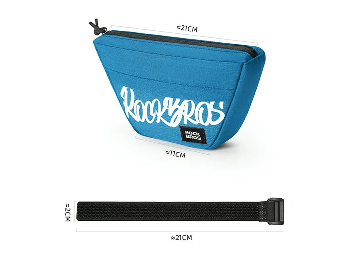 Rockbros G011 Flash Journey trapezoidal handlebar bike bag 0.7 l - blue