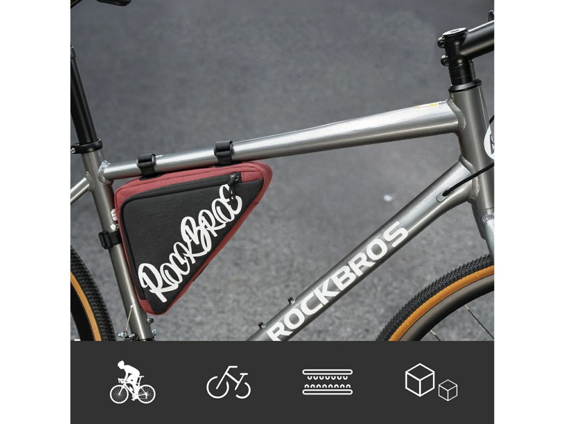 Rockbros G002 Flash Journey Triangle Frame Bike Bag 1.4L - Red