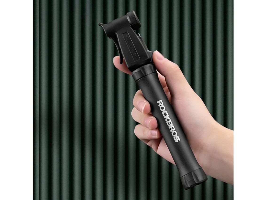 ROCKBROS TM-1701P 80 PSI Mini Bicycle Pump for Presta and Schrader Valves - Black