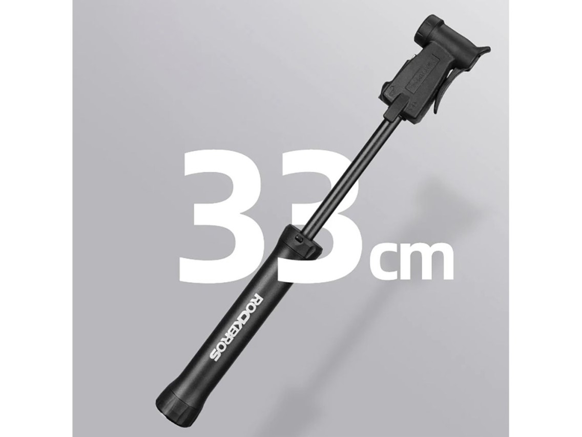 ROCKBROS TM-1701P 80 PSI Mini Bicycle Pump for Presta and Schrader Valves - Black