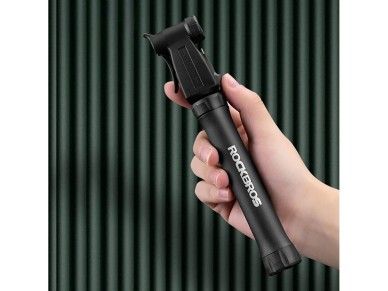 ROCKBROS TM-1701P 80 PSI Mini Bicycle Pump for Presta and Schrader Valves - Black