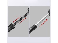 ROCKBROS TM-1701P 80 PSI Mini Bicycle Pump for Presta and Schrader Valves - Black ROCKBROS TM-1701P 80 PSI Mini Bicycle Pump for Presta and Schrader Valves - Black
