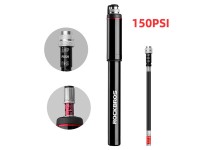Rockbros SMART-B 150 PSI Mini Bicycle Pump for Presta and Schrader Valves - Black Rockbros SMART-B 150 PSI Mini Bicycle Pump for Presta and Schrader Valves - Black