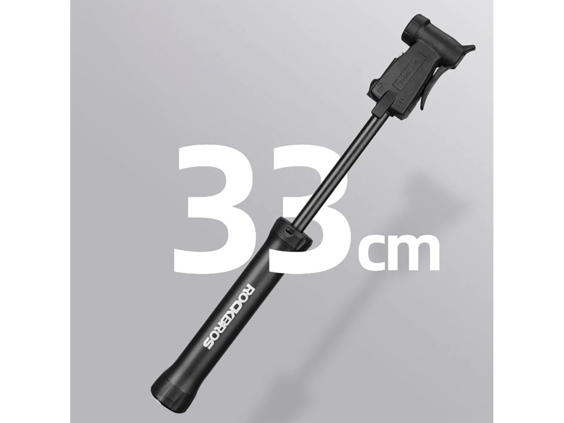 ROCKBROS TM-1701P 80 PSI Mini Bicycle Pump for Presta and Schrader Valves - Black