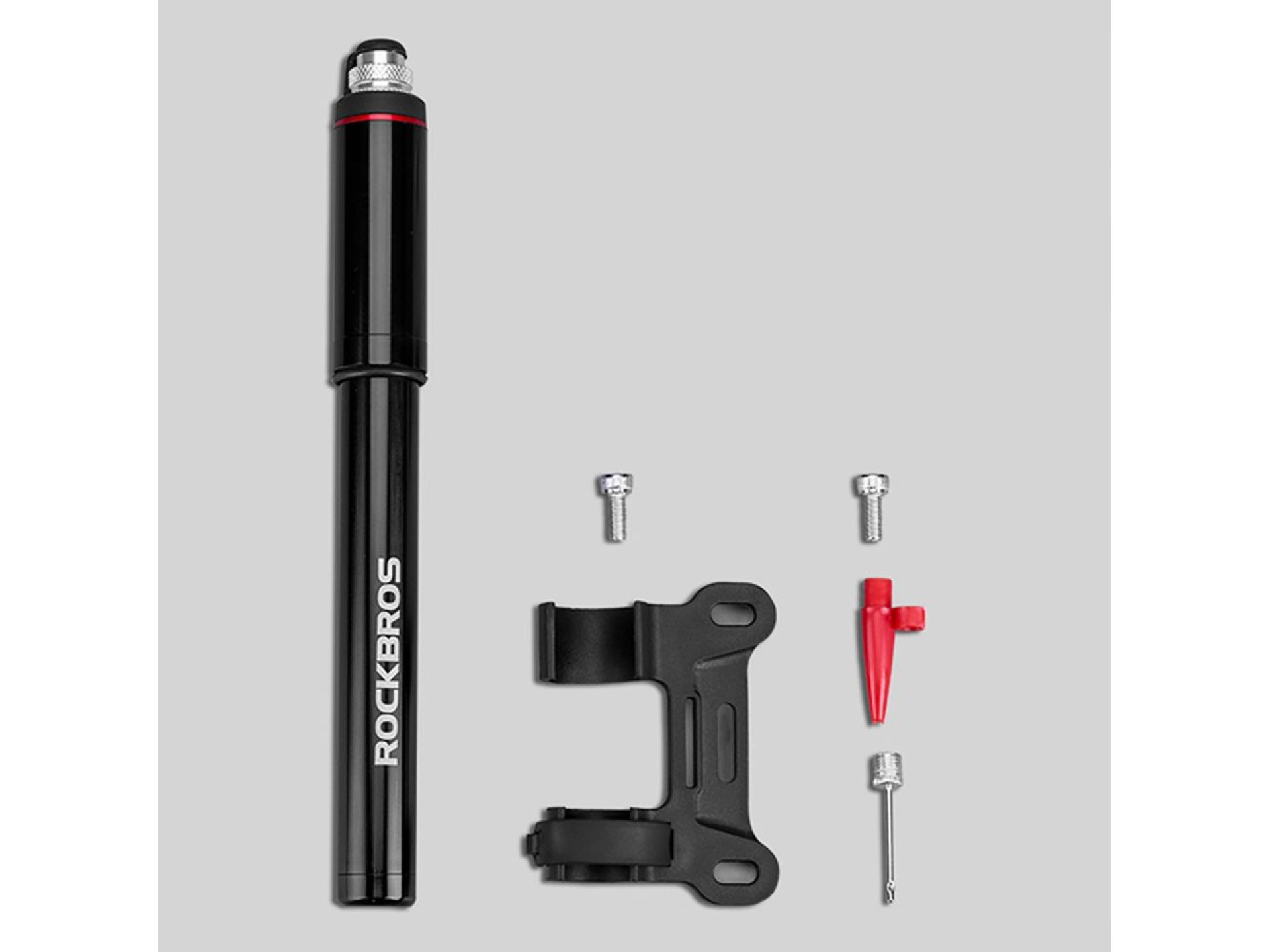 Rockbros SMART-B 150 PSI Mini Bicycle Pump for Presta and Schrader Valves - Black