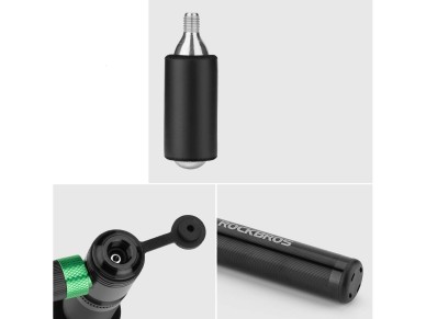 Bomba de CO2 manual/em alum�nio Rockbros HQ-75D-CO2 - Preta
