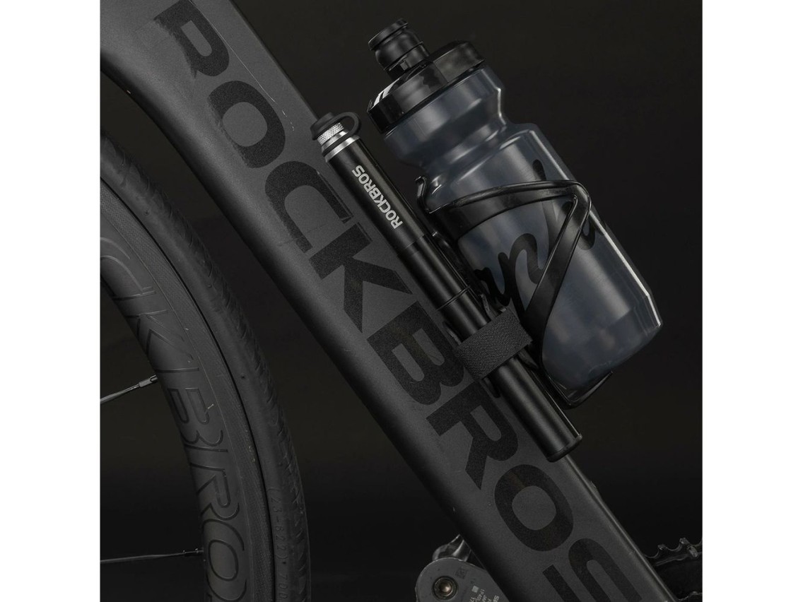 Bomba de bicicleta ligera Rockbros JG-PB-004 con manómetro - negra