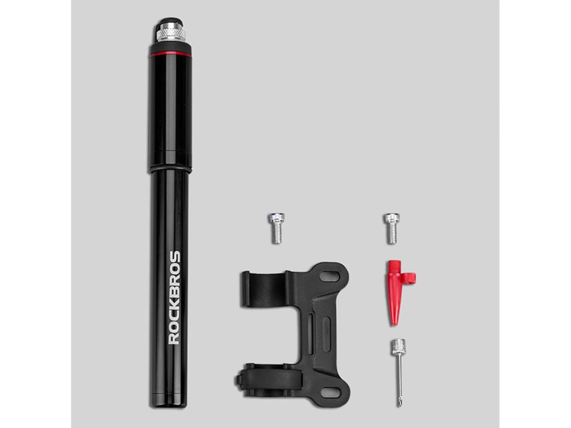 Rockbros SMART-B 150 PSI Mini Bicycle Pump for Presta and Schrader Valves - Black